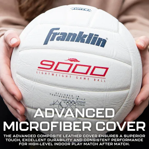 Vista 4 de Franklin Sports Balones de voleibol para entrenamiento en interiores + partidos, 9000 + 6000 pelotas de voleibol de tamaño oficial para adultos +