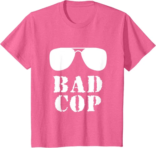 Vista 54 de Bad Cop Funny Police - Camiseta a juego para padre e hijo, Negro, S