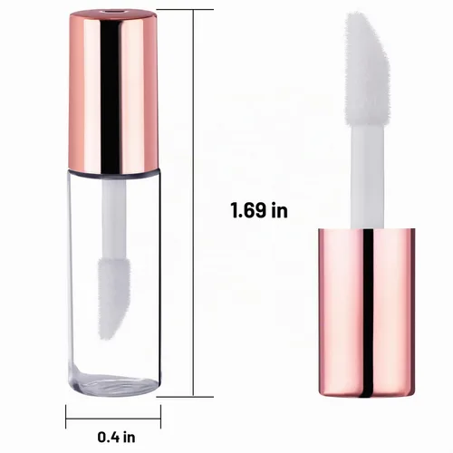 Vista 3 de Pangda 25 unidades de 0.0 fl oz de tubos vacíos de brillo de labios contenedores transparentes mini botellas de bálsamo labial recargables