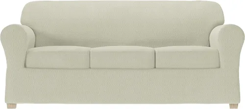 Vista 41 de Zenna Home Simply Fit - Funda elástica para sofá (1 pieza), color crudo