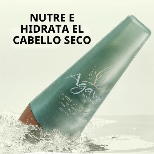 Vista 3 de Champú suavizante Agave para hidratación y control del encrespamiento, 8.5