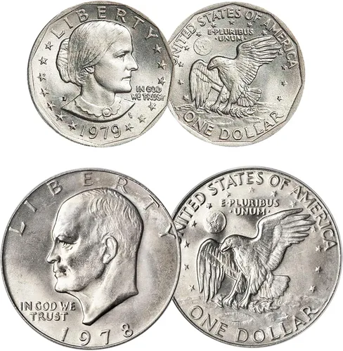 Vista 5 de American Coin Treasures Último dólar de Eisenhower y primer dólar de Susan B. Anthony