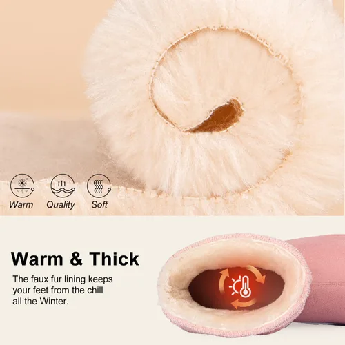 Vista 3 de LongBay Pantuflas de punto de chenilla cálidas para mujer, de espuma viscoelástica, cómodas, de gamuza, esponjosas, de espuma viscoelástica, botas