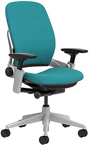 Vista 4 de Steelcase Silla de salto con base de platino y ruedas de suelo duro, Alpine