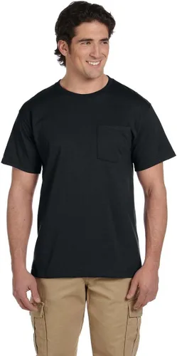 Vista 21 de Jerzees Camiseta pesada con cuello redondo y bolsillo en el pecho para hombre