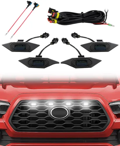 Vista 12 de Seven Sparta 4 luces LED para parrilla con adaptador de fusible compatibles con parrilla delantera Toyota Tacoma TRD Pro OEM 2016-2023
