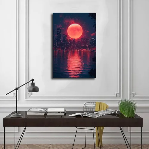 Vista 3 de XAHOR Synthwave Neon Poster – 80s Retro Futurism Vaporwave Aesthetic Wall Decor Canvas Art Poster And Wall Art Picture Print Modern Family Bedroom