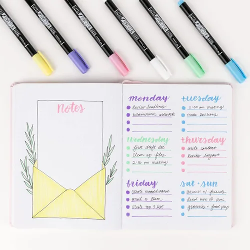 Vista 11 de Tombow 56448 Fudenosuke - Bolígrafos de pincel, color pastel, paquete de 6