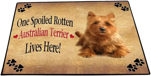 Vista 13 de Doggie of the Day Australian Terrier Dogs Floor Mat - 4th of July Independence Day - Best Dog Doormat - Protector Decor - Unique Portrait Art