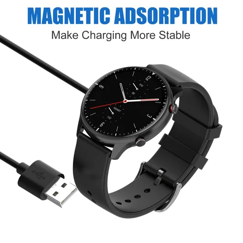 Vista 3 de Cargador para Amazfit T-Rex Pro, Bip 5, Bip 3, Bip 3 Pro, Bip U Pro, GTS 4 Mini, GTS 2/2e, GTR 2/2e, GTR mini, cable de carga Active SmartWatch