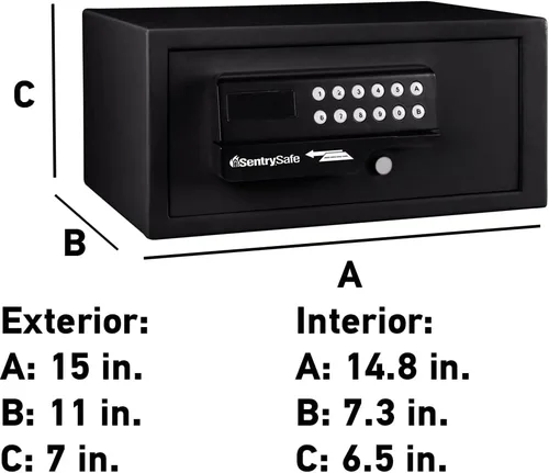 Vista 7 de Caja fuerte electrónica con lector de tarjetas, 060ESBLK