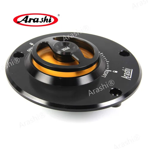 Vista 2 de Arashi Tapa de tanque de combustible CNC sin llave para Kawasaki Ninja 400 R/Ninja 650R ER6F ER6N / Vulcan 650 S / Z125 / Z650 / Z750 / Z750R