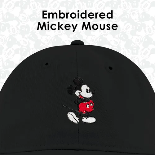 Vista 3 de Concept One Disney Mickey Mouse - Gorro de algodón bordado, ajustable, con ala curvada