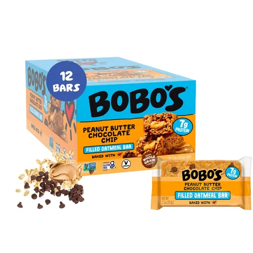 Vista 7 de Bobo 's Stuff'd - Barra de avena, mantequilla de nueces de almendra de chocolate, barra de 2.5 onzas (12 unidades), barra de bocadillos y proteínas