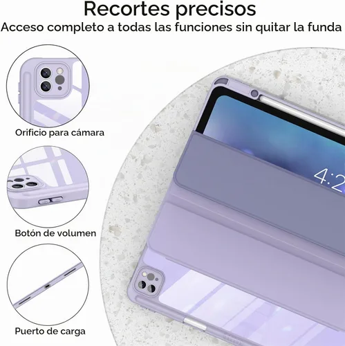 Vista 3 de Soke Funda para iPad Air de 13 pulgadas (M3 2025/M2 2024) con soporte para lápices, [Encendido/apagado automático + protección de la cámara] a