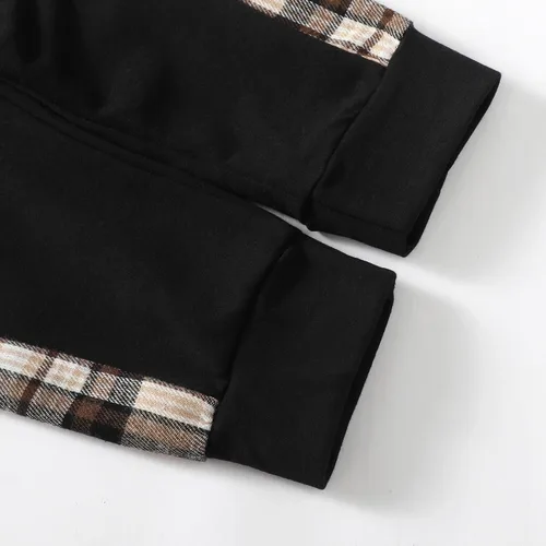 Vista 8 de KIMI BEAR Toddler Baby Boy Clothes Long Sleeve Hoodie Outfits Plaid Flannel Shirt Top Sweatpants Fall Winter Clothing