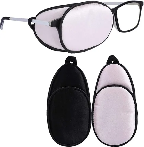 Vista 15 de eZAKKA Parches para ojos para adultos, parche para gafas, parche de seda para ojo perezoso, ambliopía, estrabismo y después de la cirugía
