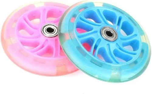 Vista 5 de TRENDYBOY Rueda de monopatín Rueda de Scooter Solo Warping Slide Carrito de compras Longboard 2 Color 4.724 in Ruedas (Color : Bule)
