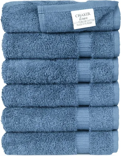 Vista 33 de Chakir Turkish Linens - Toallas turcas de 100% algodón, suaves y absorbentes (juego de 3 toallas personalizables, color aguamarina)