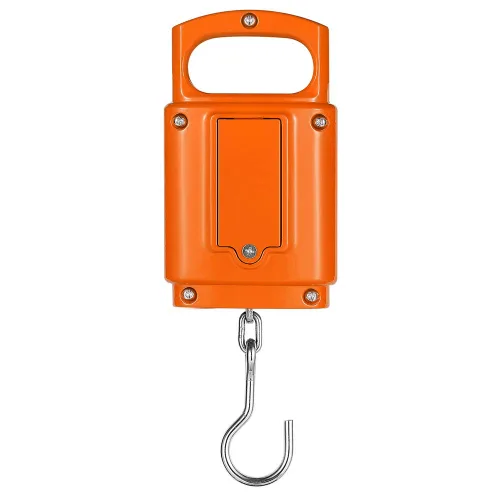 Vista 3 de Klau - Báscula portátil de pesaje para peces, naranja, 100 libras / 1600 onzas Escala colgante digital resistente, pantalla LCD con luz de fondo