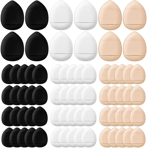 Vista 10 de Gerrii 72 piezas de mini soplo de polvo, esponja de maquillaje de dedos, esponja suave para maquillaje, maquillaje para base, polvo facial, ajuste