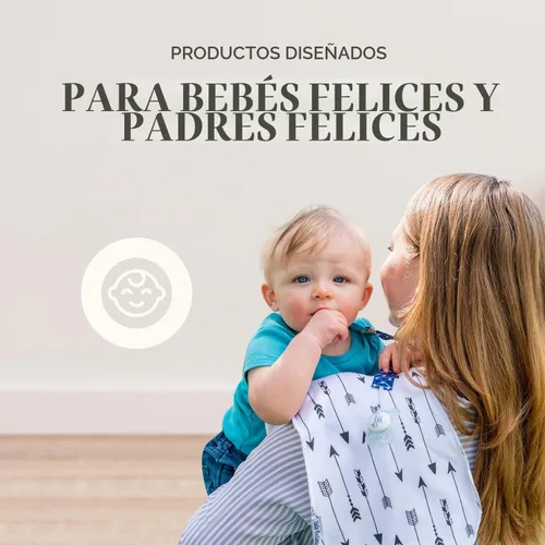 Vista 5 de Dodo Babies Paños de algodón para eructos – Algodón absorbente esencial para bebé – Hombro contorneado para bebé niño – Clip para chupete y estuche