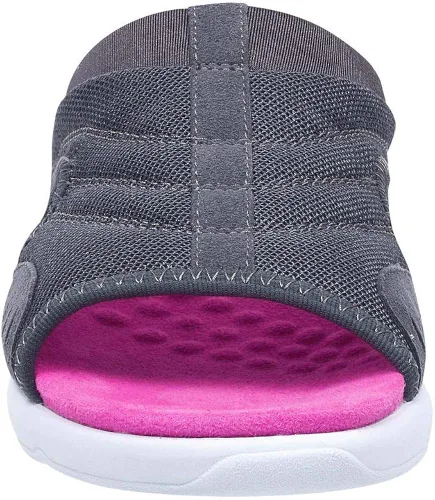 Vista 5 de Easy Spirit Sandalias Traciee Slide para mujer, Grisfucsia