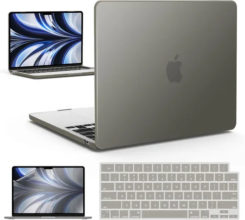 Vista 41 de IBENZER Funda para MacBook Air de 13 pulgadas 2026 2025 2024 2023 2022 M4 A3240 M3 A3113 M2 A2681, funda rígida con cubierta de teclado ScreenFilm