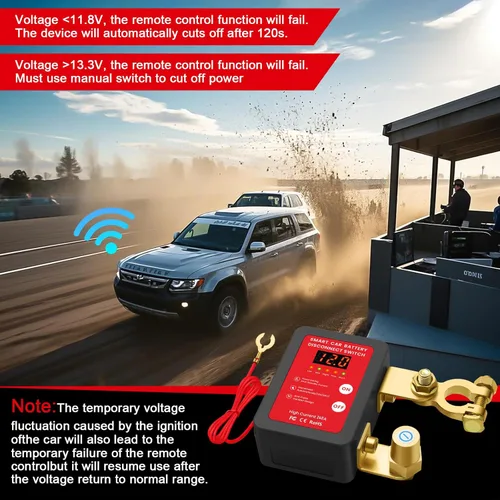 Vista 9 de Interruptor Inteligente de Desconexión de Batería de 12V con Control Remoto - Perfecto para Automóviles, Camiones, Casas Rodantes y Vehículos Todo