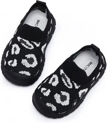 Vista 5 de BMCiTYBM Zapatos para bebé niño y niña, tenis antideslizantes suaves y ligeros, zapatos para caminar de primer paso, 6, 9, 12, 18, 24 meses