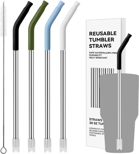 Vista 16 de Pajitas de acero inoxidable reutilizables para vaso Yeti de 20 onzas, taza Consejos 1