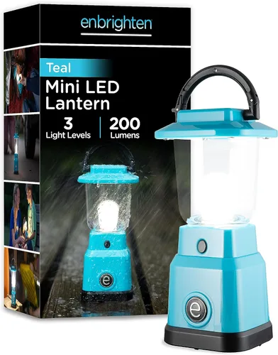 Vista 8 de Enbrighten Mini linterna LED para campamento, funciona con pilas, 200 lúmenes, 40 horas de funcionamiento, 3 modos, luz nocturna para niños, ideal