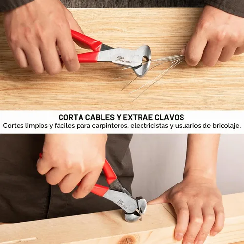 Vista 7 de HAUTMEC Pinzas extractoras de 7 pulgadas, alicates de corte final de acero CR-Ni con agarre antideslizante, herramienta removedora de uñas