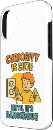 Vista 2 de Curiousity is Cute Workplace & Home Safety Awareness Gift Case for iPhone 16