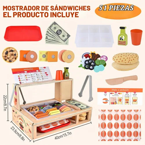 Vista 2 de Juguete plegable del fabricante de sándwich, contador de sándwich