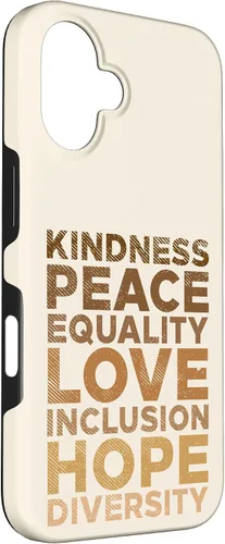 Vista 3 de iPhone 16 Kindness Peace Equality Black African Pride Melanin BLM Gift Case