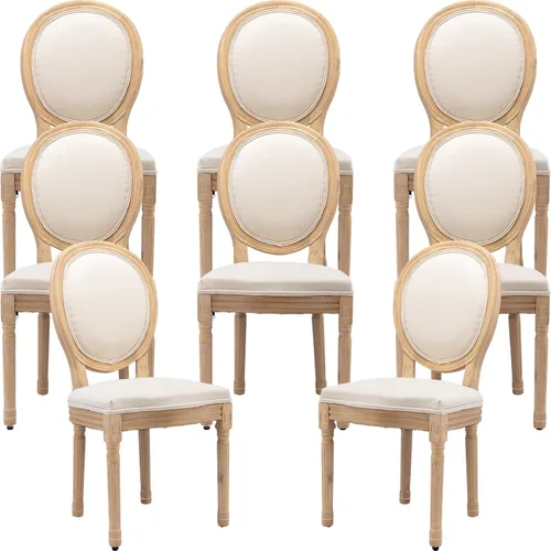 Vista 40 de ODUSE-DAILY French Country - Juego de 2 sillas de comedor de color caramelo, sillas de cocina y comedor, sillas de cocina de piel sintética, Ámbar