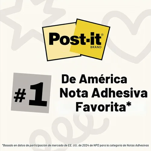 Vista 6 de Post-it Notas súper adhesivas, 3 x 3 pulgadas, neutralidad, 5 blocs, 90