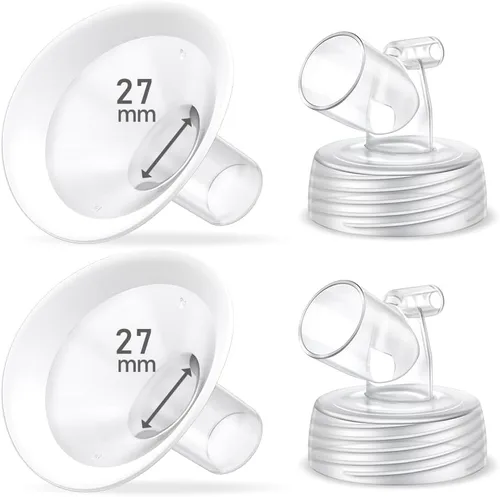 Vista 19 de Juego de 2 bridas de 0.55 pulgadas, protector de borde suave actualizado y conector de base de boca ancha, piezas de bomba para Spectra S2 Spectra