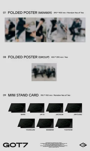 Vista 4 de GOT7 - GOT7 Mini álbum MARK Ver. + 1ea TIENDA TARJETA DE REGALO K-POP SELLADA