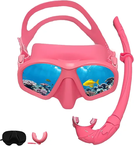 Vista 8 de Paquetes de esnórquel, equipo de esnórquel para adultos, gafas de buceo impermeables y a prueba de niebla, juego de tubo de respiración de máscara