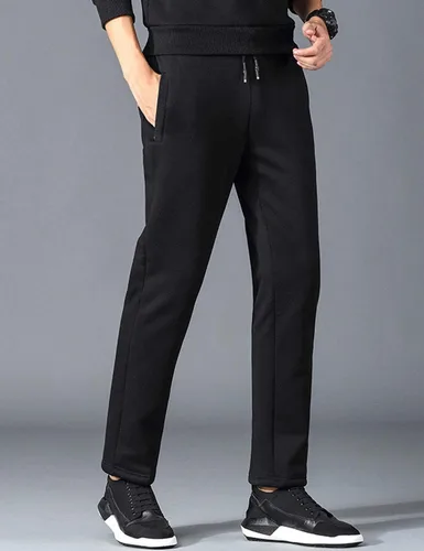 Vista 4 de Gihuo - Pantalones deportivos con forro Sherpa para hombre.