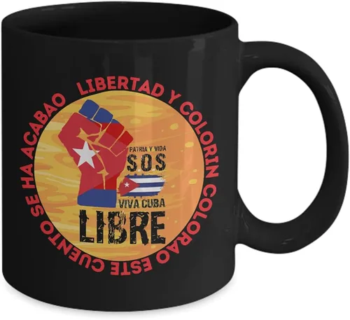 Vista 2 de Soy Cubano - cafecito y aroma de Cuba taza de café - Patria y Libertad