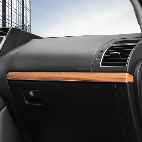 Vista 2 de Reposabrazos de manija de puerta con textura de madera para Toyota Land Cruiser Prado 150, panel de elevación de ventana Lc150 2010-2022, accesorios