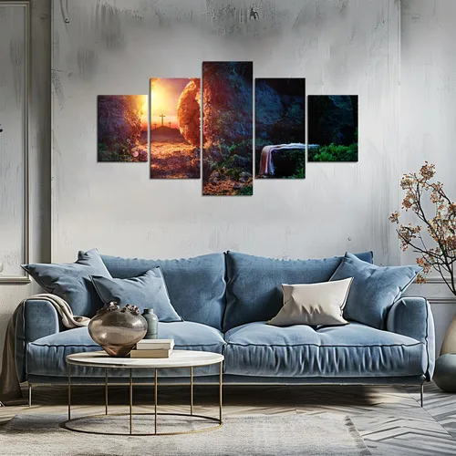 Vista 23 de Arte de Pared Cristiano Símbolo Religioso Cuadro Enmarcado Pintura de Cruz de Cristo Cruces Decoración de Pared Impresión en Lienzo de Cruz Póster