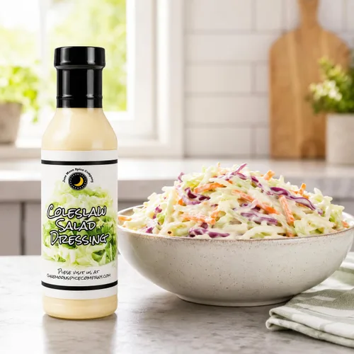 Vista 5 de Aderezo para ensalada de col Botella de 12 onzas líquidas con tapa de bloqueo de sabor Fabricado en lotes pequeños Premium Aderezo