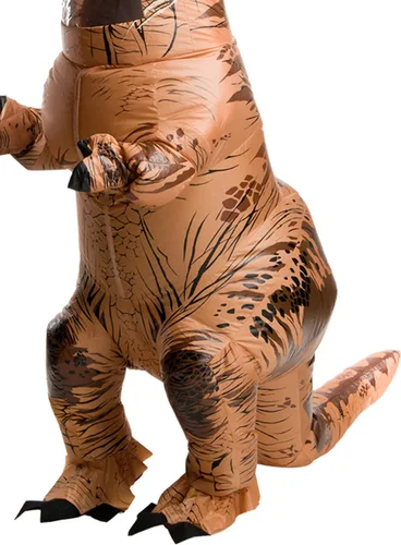 Vista 4 de Teen Jurassic World T-Rex - Disfraz inflable de Halloween marrón, Multi