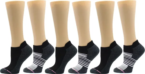 Vista 11 de Dr. Motion calcetines de compresión de corte bajo para mujer, 2 piezas