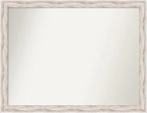 Vista 148 de Amanti Art Espejo personalizado, espejo de baño estrecho Alexandria White Wash, espejo de pared o espejo de tocador de baño sobre el fregadero