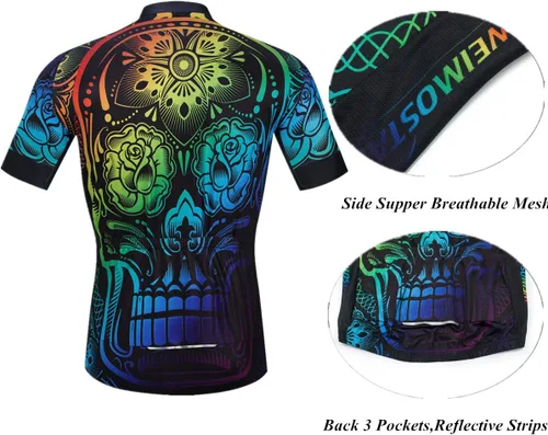 Vista 5 de Cycling Jerseys Men Set, Breathable Bicycle Suit Mountain Bike Clothes Biking Jersey Quick Dry